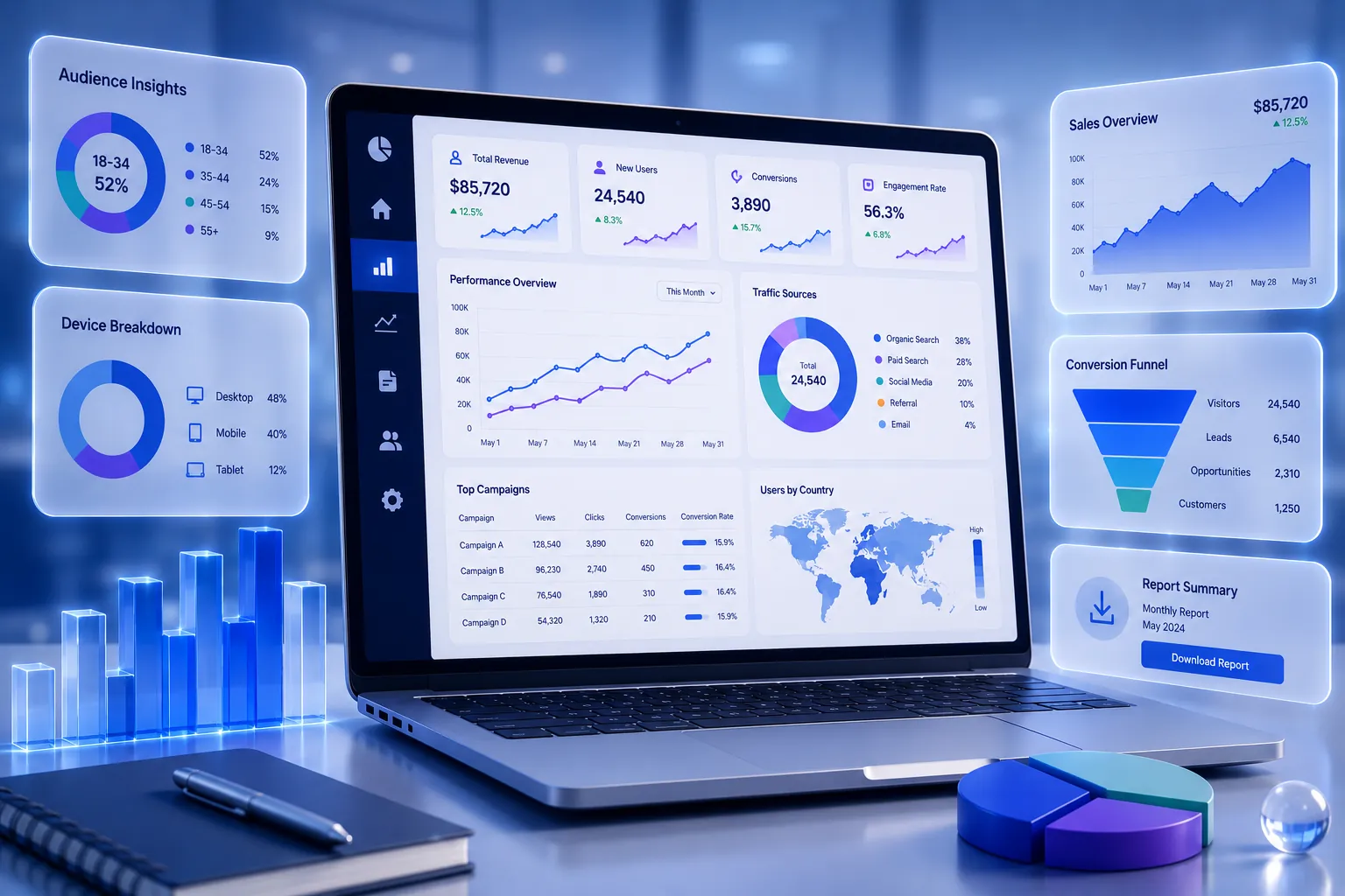 Monthly Data Analytics and KPI Reporting