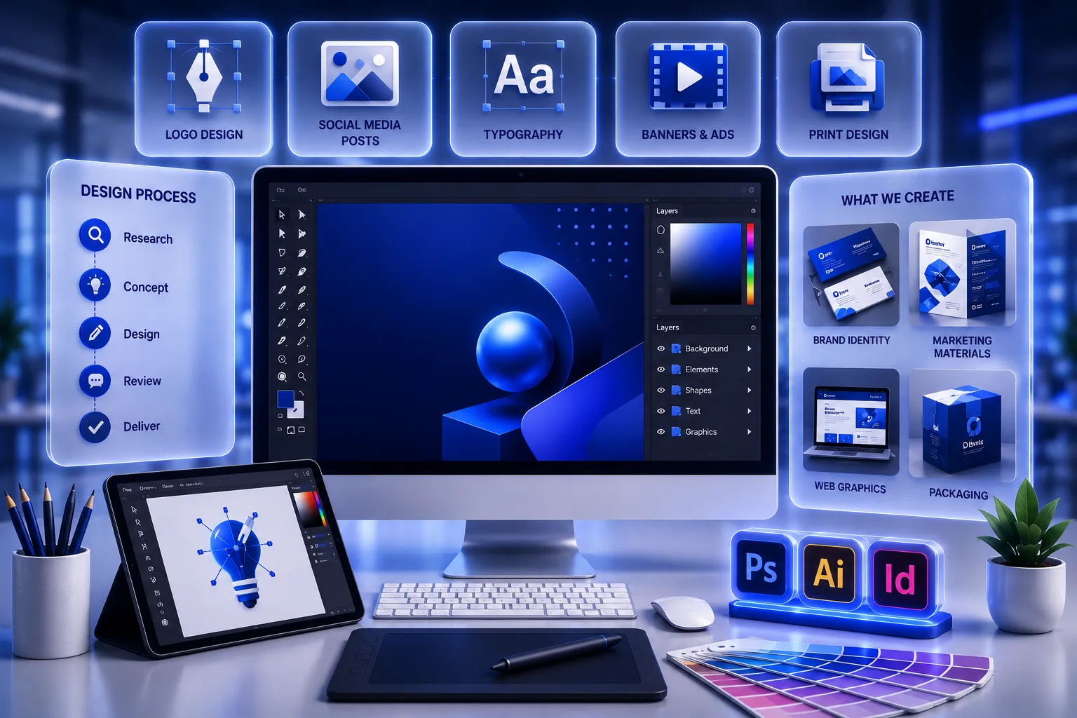 Professional Graphic Design and Branding Artwork