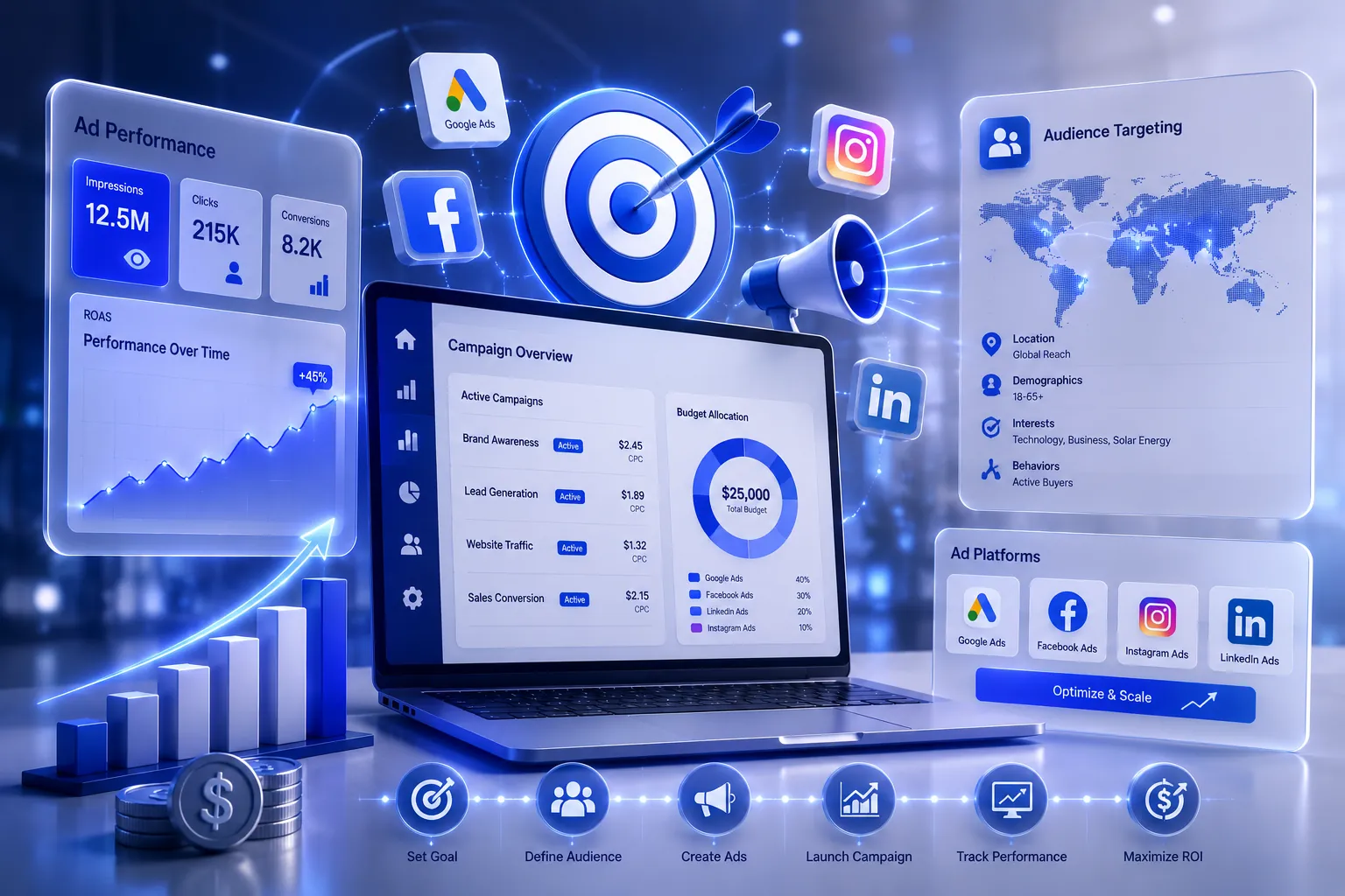 Paid PPC and Social Media Advertising Performance